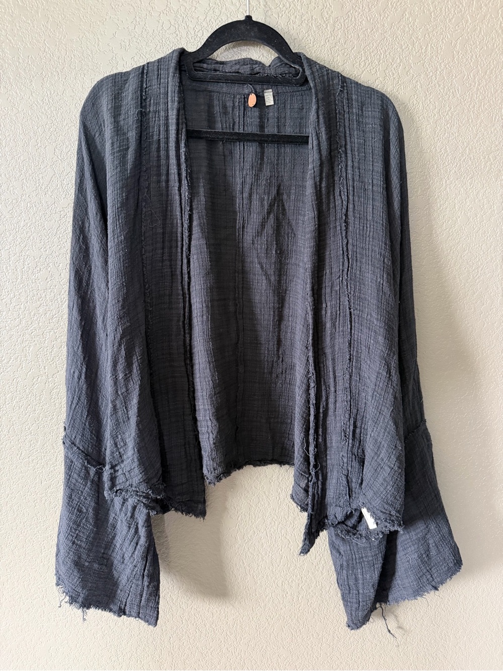 Lightweight Open Front Cardigan Jacket in black